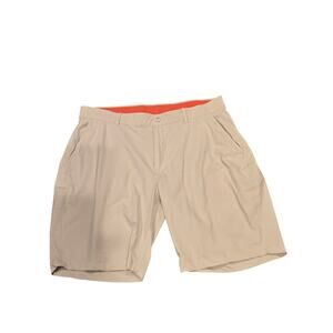 Men's REDVANLY Light Khaki Comfort Fit Pull Over Golf Shorts, Size Large